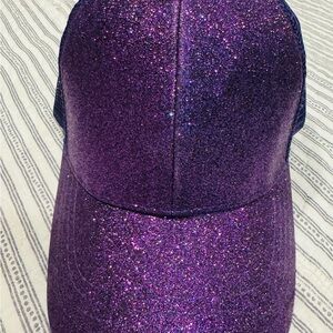 CC Boutique Purple Glitter Cap